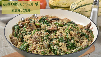 Warm Quinoa, Spinach and Shitake Salad